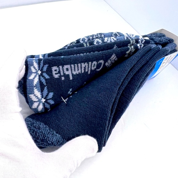 COLUMBIA,2 PAIRS IF WARM SOCKS, FLEECE LINED, CHARCOAL COLOR, ACRYLIC, SIZE 6-12 - Picture 8 of 10